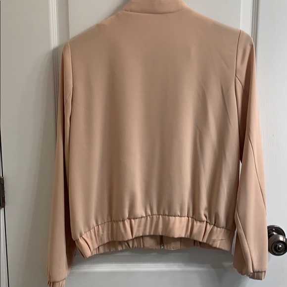 Blush Pink Bomber Jacket size S - Picture 2 of 3